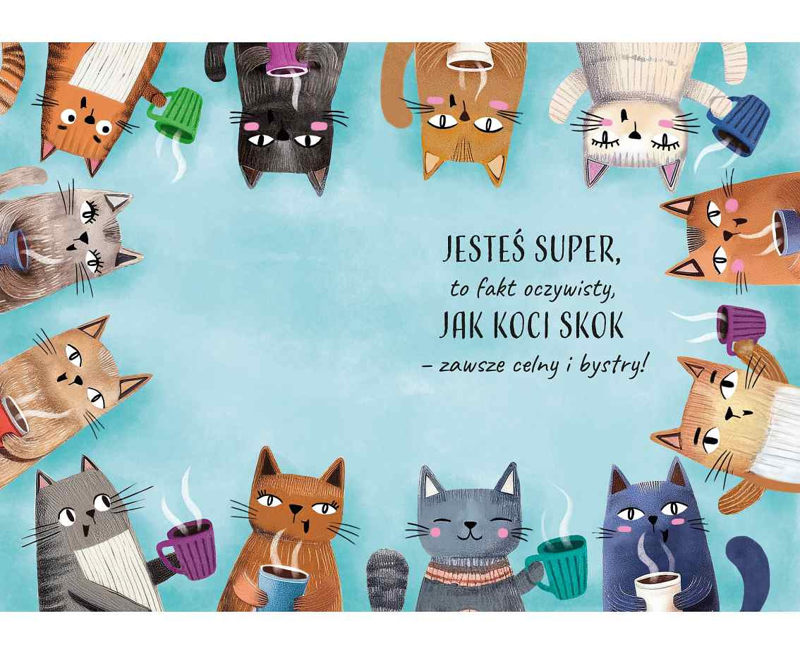 Greeting Card CATS-KORPO A5 Blue 1 pc.